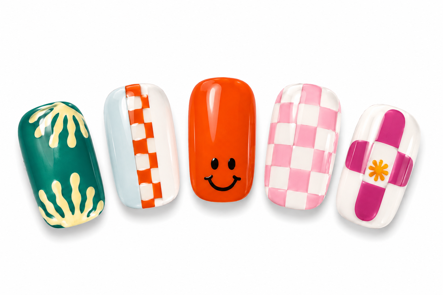 UÑAS EN GEL SEMICURADAS 🙃 Retro colors