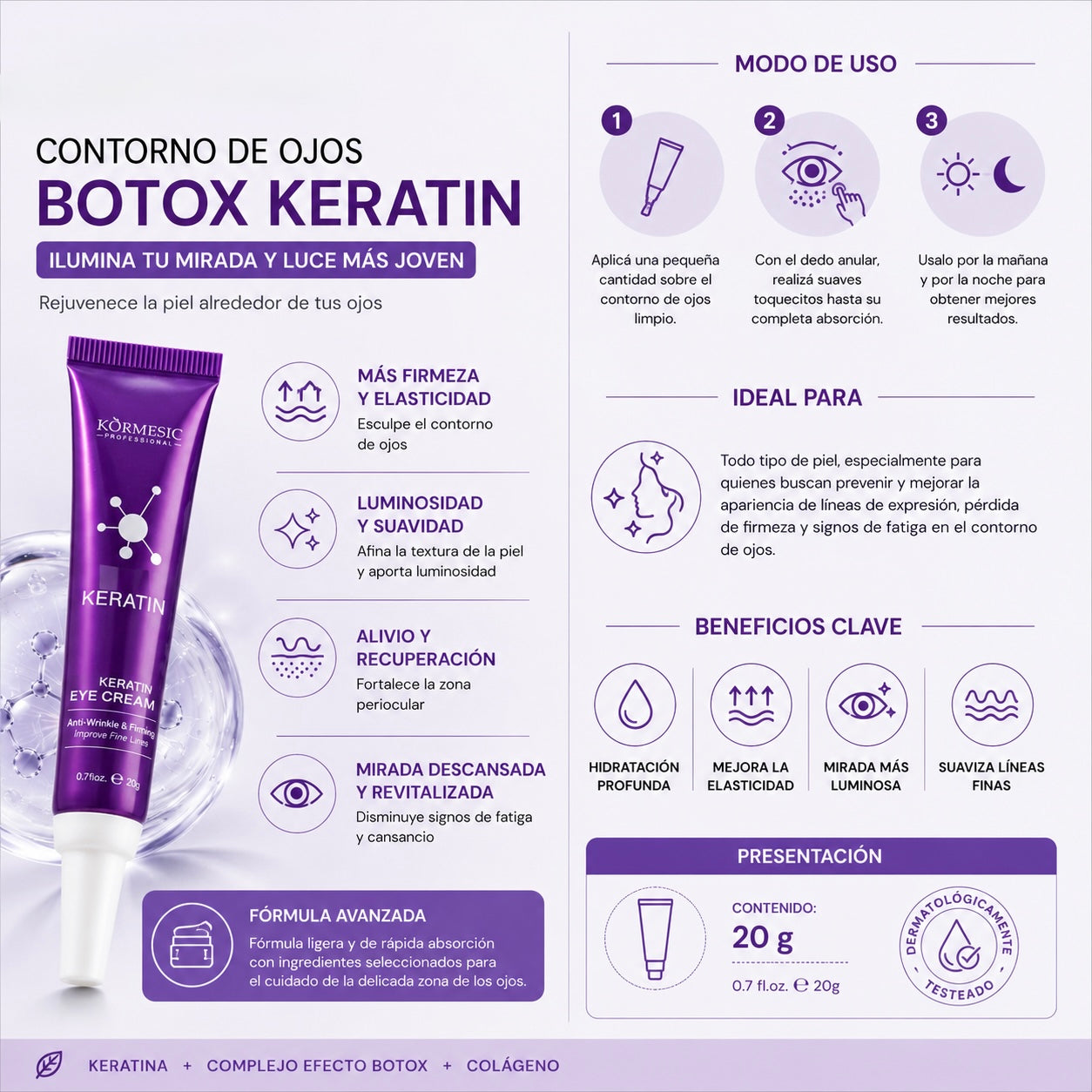 Contorno de Ojos Botox Keratin