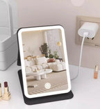 Espejo LED con Luz Táctil – Diseño Plegable y Recargable