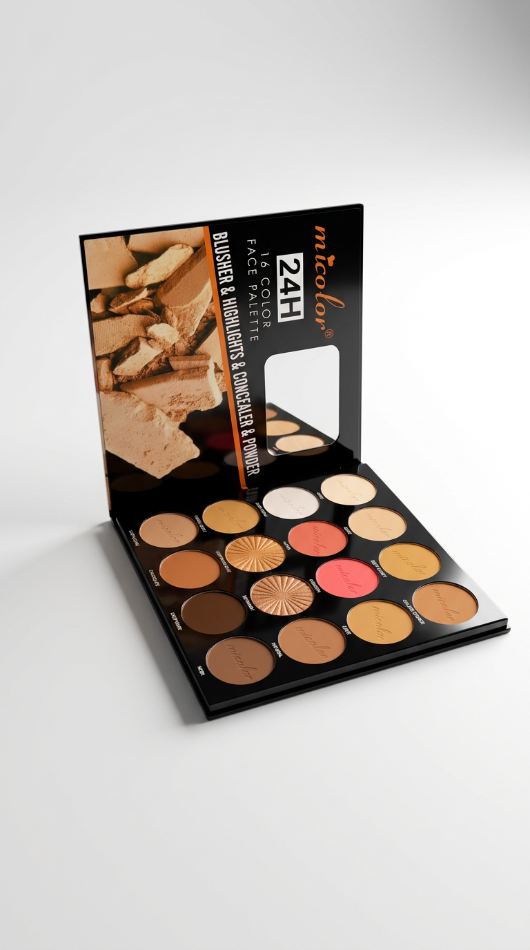 ✨ Paleta Facial 24H Micolor – 16 Colors Face Palette ✨