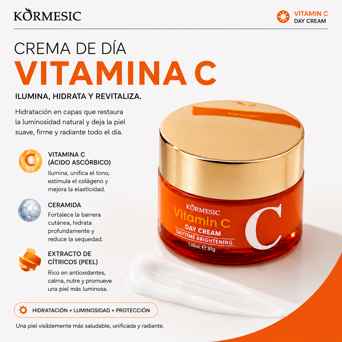 Crema Facial de Día con Vitamina C | 30 g