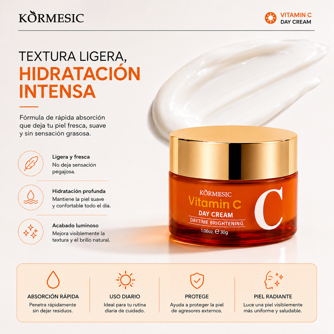 Crema Facial de Día con Vitamina C | 30 g