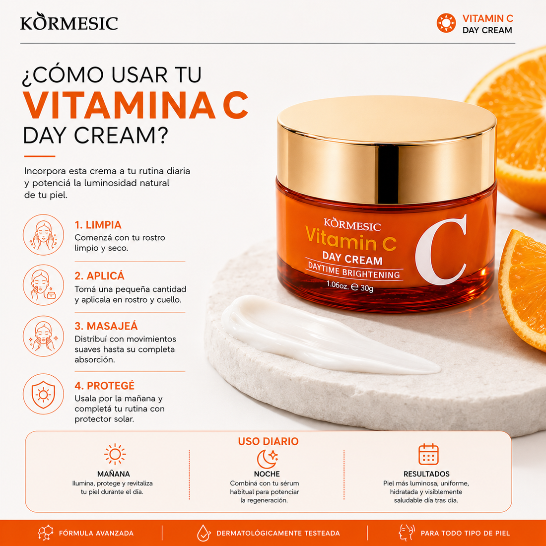 Crema Facial de Día con Vitamina C | 30 g