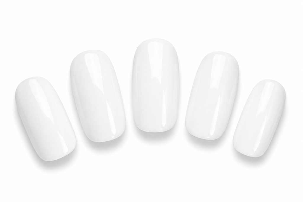 UÑAS EN GEL SEMICURADAS 🤍 Blanco