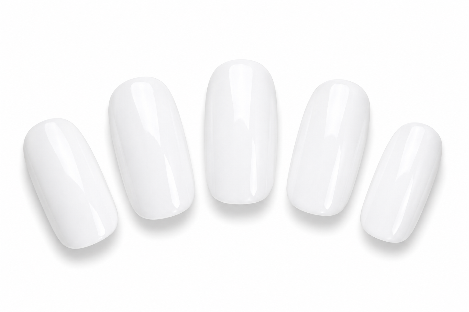 UÑAS EN GEL SEMICURADAS 🤍 Blanco