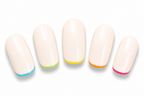 UÑAS EN GEL SEMICURADAS 🌈 Bordes Arcoíris