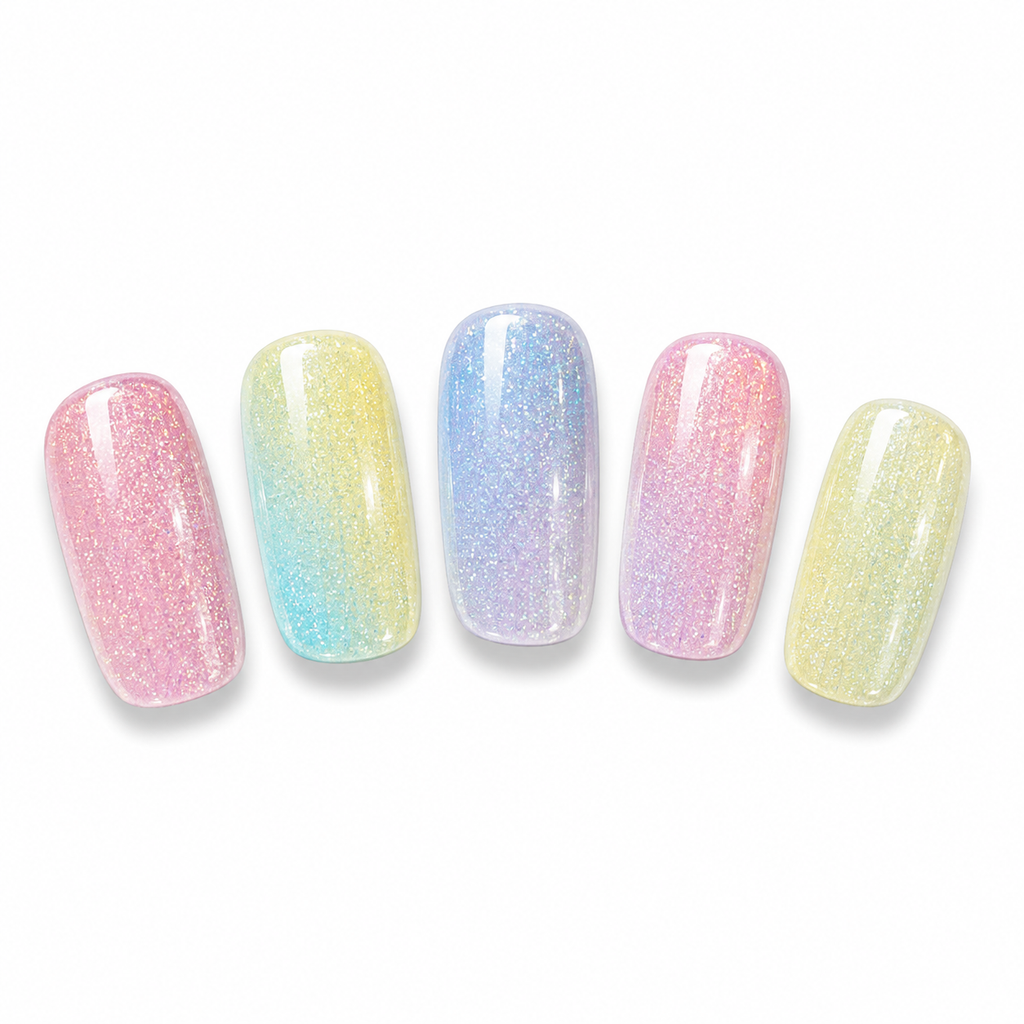 UÑAS EN GEL SEMICURADAS ✨ Aurora Brillo