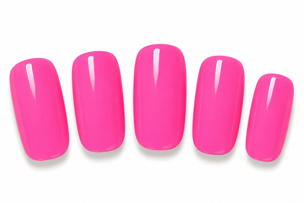 UÑAS EN GEL SEMICURADAS 🩷 Rosa intenso