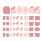 UÑAS EN GEL SEMICURADAS PARA PIES ✨ Rosa mármol
