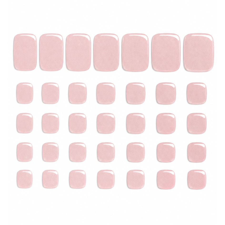 UÑAS EN GEL SEMICURADAS PARA PIES ✨ Rosa
