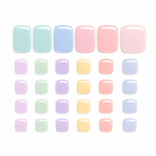 UÑAS EN GEL SEMICURADAS PARA PIES ✨ Pastel mix