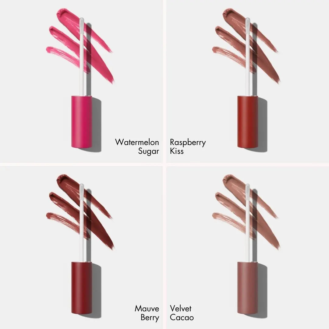 Comparación de los cuatro tonos de Peel Off Lip Fabulash